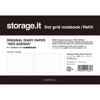 Notizbuch A6 Schreibtisch-Nachfüllpackung, Storage.it | Punktraster